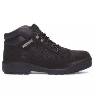 TIMBERLAND MEN'S WATERPROOF FIELD BOOTS BLACK NUBUCK #A1A12 - Size 10.5 NEW